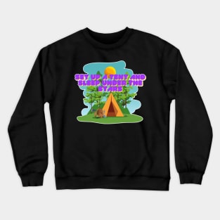 Camping  Wilderness Shirt Design Crewneck Sweatshirt